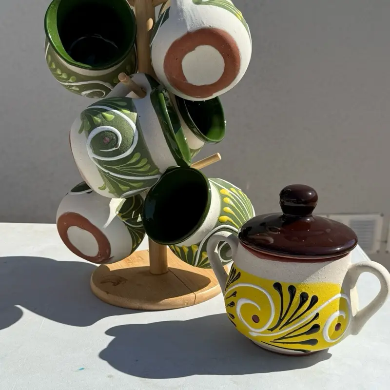 Morning coffee 7pc gift set: coffee mugs and canister setr