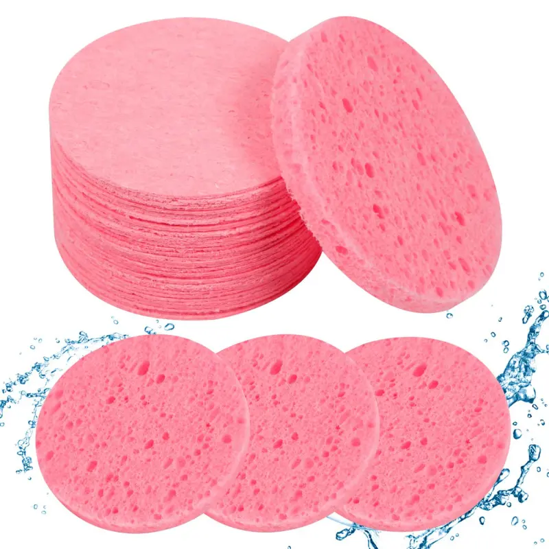 50-Count Compressed Facial Sponges, Cosmetic Spa Sponges for Facial  for Daily Facial , Exfoliating Mask, Makeup Remover.Ideal for Home and Travel