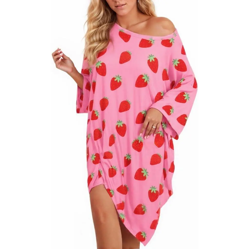 Plus Size Moo Moos for Women Oversized Sleep Shirts for Women Oversized Nightgown with Pocket Fit S-5XL Long Sleeve Baggy Womenswear Nightwear Loungewear Homewear Loose night gown women Pajama Set Pjs Pyjamas JinhuanXuan SHOP