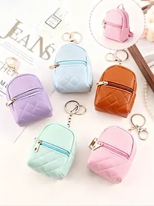 Mini Wallet Keychain Charm, Portable Earphone Case, Creative Versatile Small Purse, Classic Retro Fashion Women's Bag, Cute Mini Backpack