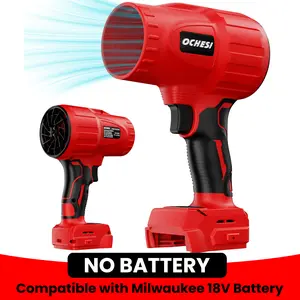 【Not Included Battery】Cordless Leaf Blower Dust Blower for Dewalt 20V Max Battery, Turbo Jet Blower For Milwaukee 18V/ Makita Battery High-Speed Brushless Motor Handheld Jet Fan Air Blower for Patio Cleaning, Blowing Leaves and Dust (No Battery/Charger)