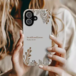Be Still and Know Christian Phone Case IPhone Samsung Google Phone Cover Floral Phone Case Psalm Bible Verse Cell Phone Cover Religious Case,phone Case Suitable for Iphone 11/12/13/14/15/16/17 Pro Promax Plus Air and Samsung S22/S23/S24/S25 Plus Ultra Fe