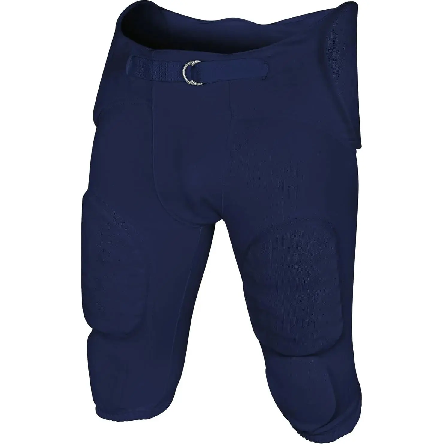 Exxact Sports Men's Proline Integrated Football Pants - Snug Fit Moisture-Wicking Polyester Apparel with 7 Padded Zones for Training, Polyester Clothes, Integrated Pads, Steel D-Ring