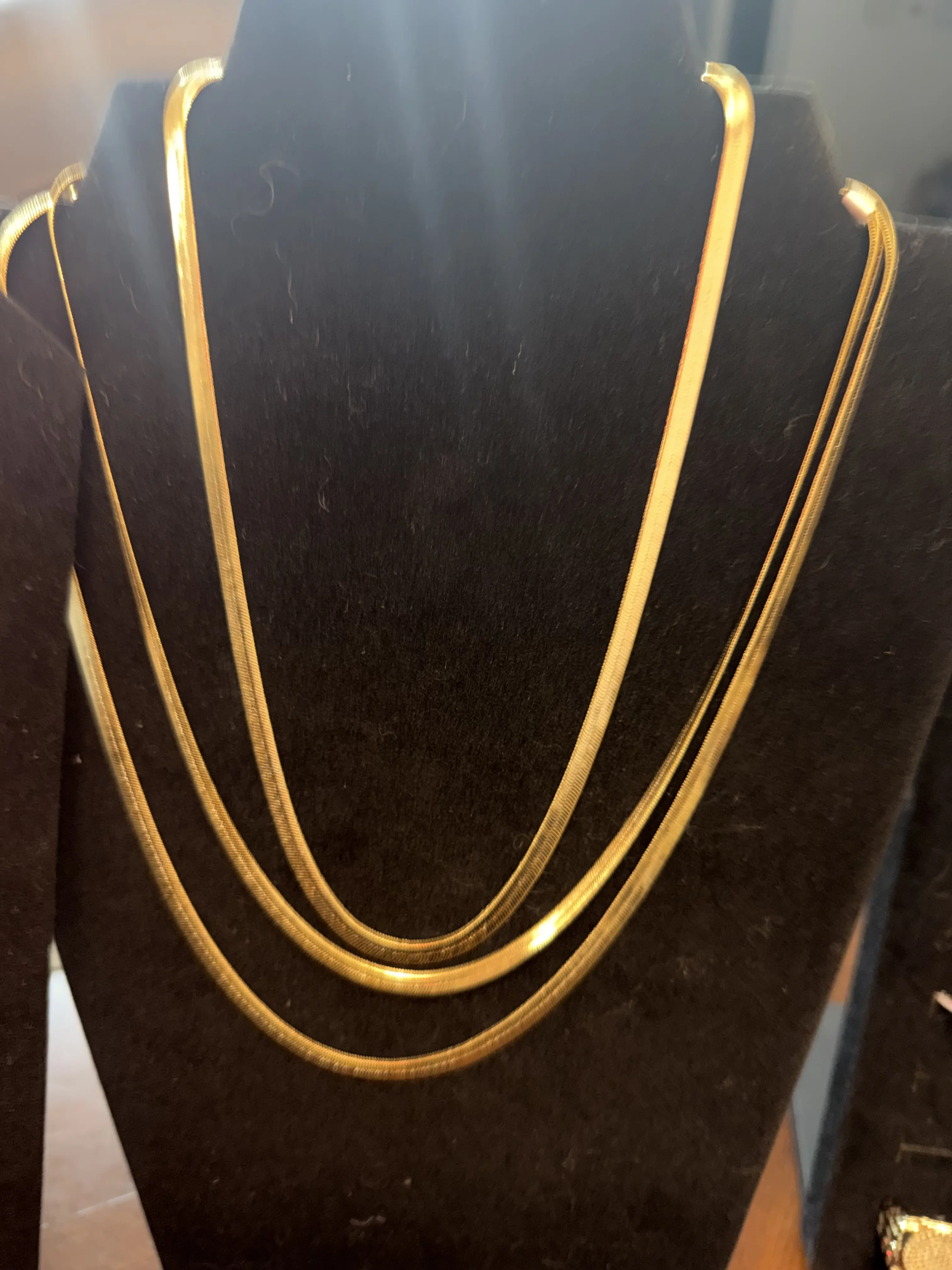 herringbone gold filled necklace