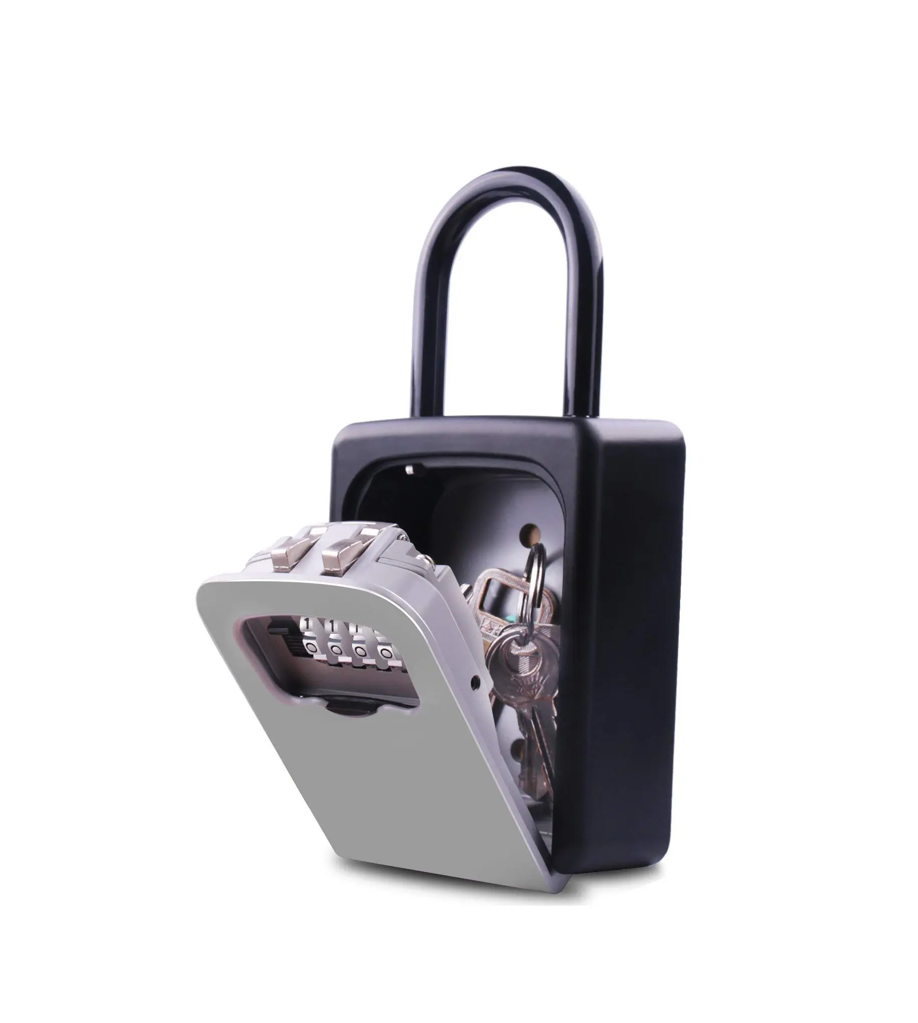 FixtureDisplays® Key Combination Lock box, Lock Box with Code for House Key Storage, Combo Door Locker 18186-NF