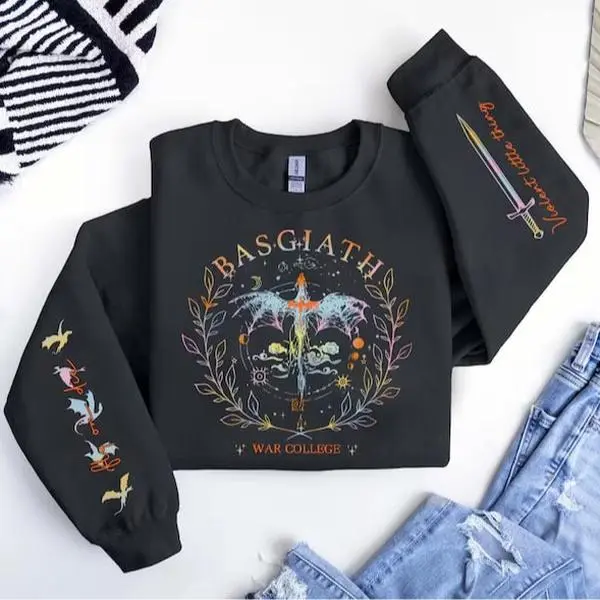 Fourth Wing Sweatshirt, Basgiath War College Sweatshirt, Dragon Rider, Violet Sorrengail,Fantasy Reader,Xaden Riorson,Riders Quadrant