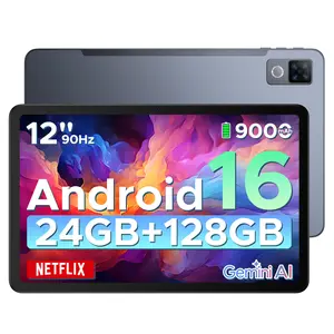 DOOGEE U12 Updated Android 16 Tablet,12 inch Tablet with Gemini AI,24GB+128GB/TF 2TB Octa-Core Gaming Tablets,2K 2000x1200 FHD+IPS,9000mAh/18W,13MP+8MP,Widevine L1,5G WiFi,Metal Body