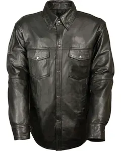 Milwaukee Leather Men's Lightweight Shirt Big And Tall - Lkm1600-Black-3X