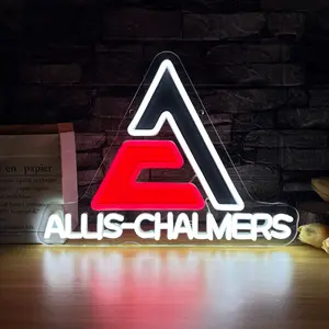 Allis-Chalmers Neon Sign, Vintage Dimmable LED Neon Lights Printed Agricultural Machinery Generator Harvester Neon Sign, Farm Repair Shop Basement Man Den Neon Light Decoration, Led Neon Signs, Holiday Gift For Father And Friend