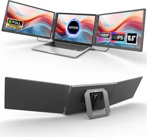 KEFEYA 15.6" Laptop Screen Extender, Includes Power Bank, FHD 1080P IPS Triple Laptop Monitor Extender for 13-17" Laptops, Plug & Play with HDMI/USB-A/TYPE-C/Hub, Compatible with Windows, Mac, Android summerwins computer accessory