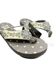 Beige Bling Flip Flop