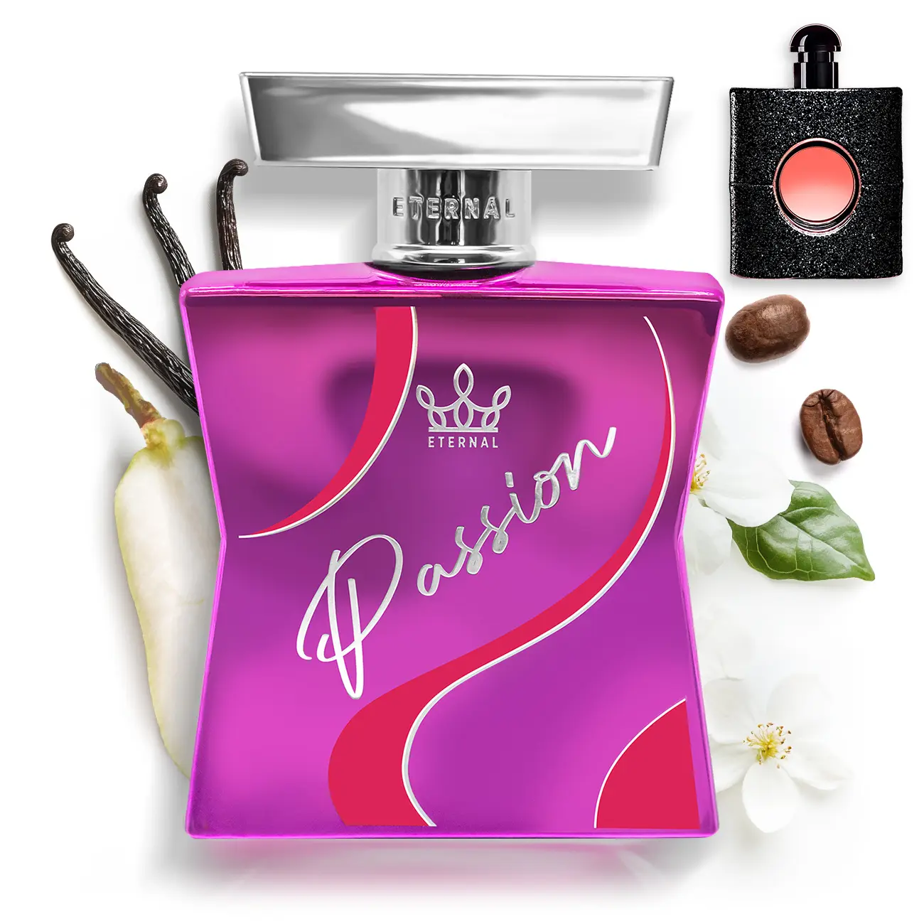 Eternal Passion - Inspired by Designer Ambery Vanilla Perfume - 3.4 oz (100ml) - EDP - Long-lasting - Vegan - Clean Ingredients - Perfume Spray for Women - 2000 sprays per bottle