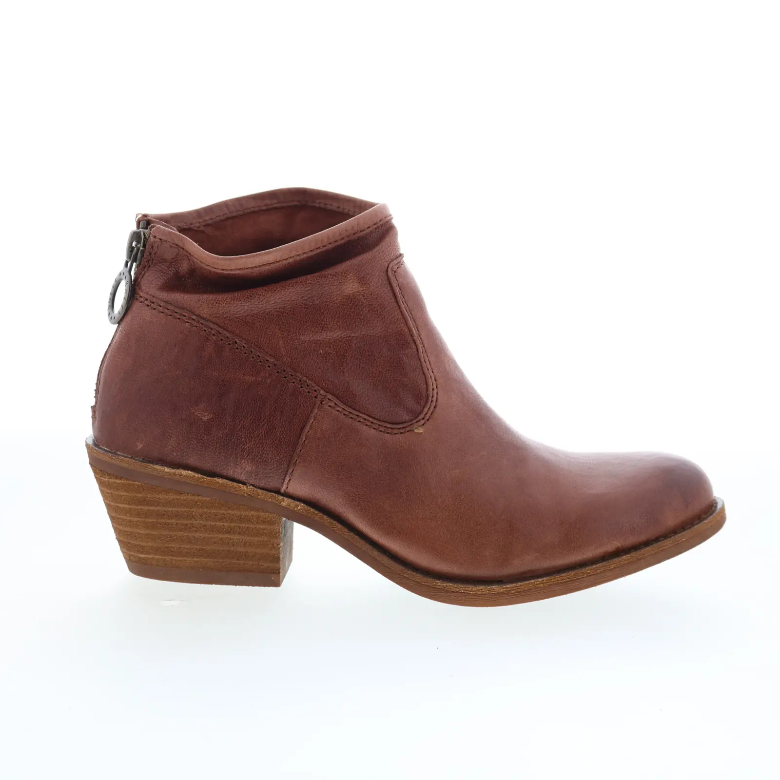 Sofft Aisley SF00358 Womens Brown Leather Zipper Ankle & Booties Boots