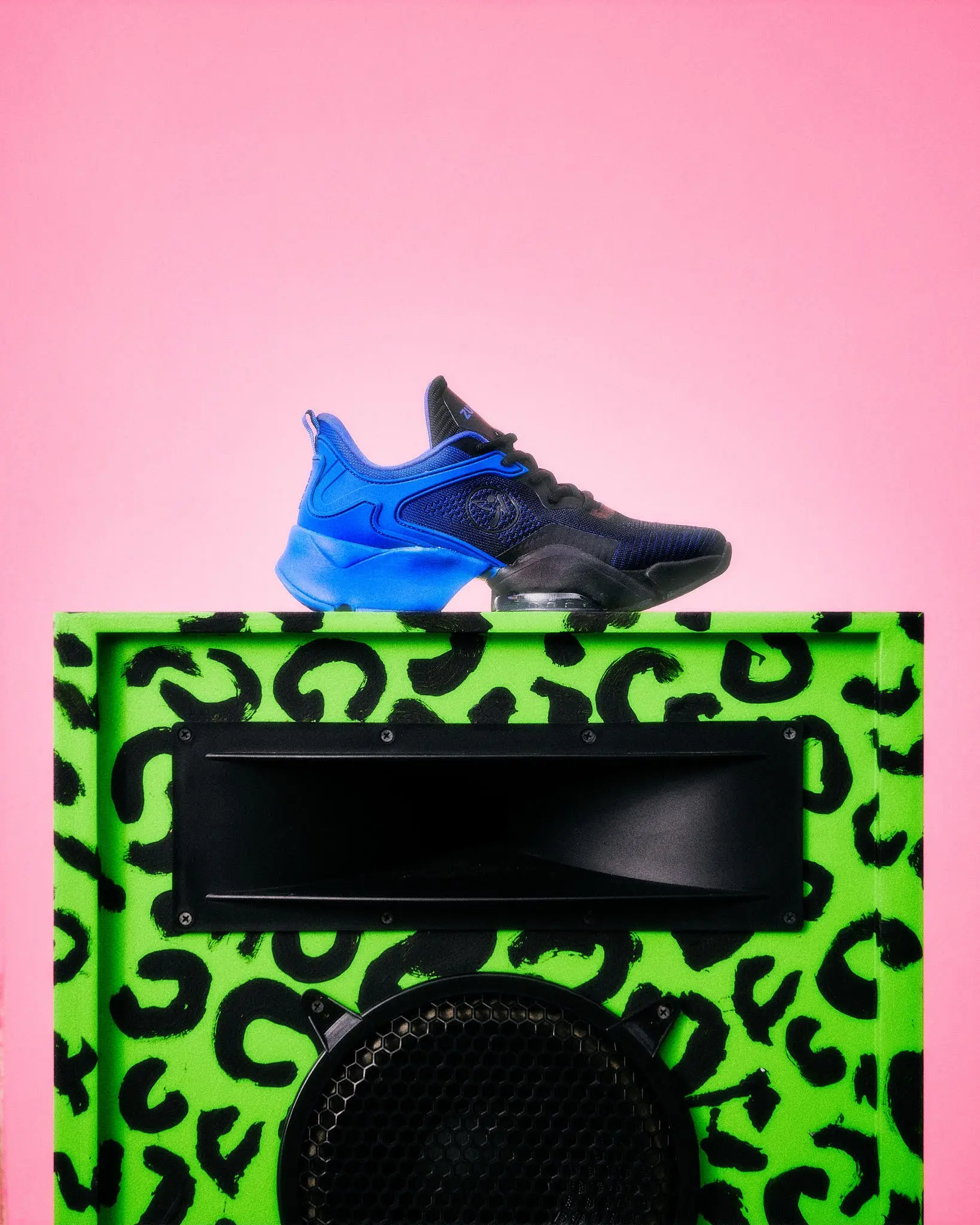 Zumba Air Stomp Remix Sporty Chic Training & Gym Shoes, Blue-Black