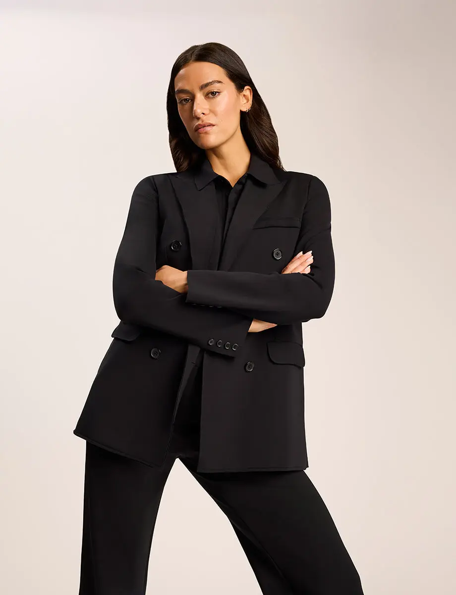 Neoprene CEO Double-Breasted Blazer