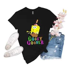 T-Shirt Unisex Goofy Goober Spongebob Goofy Goober Women Girl Friend Shirt Sleeve Gift For Men Event Boy Family Big Shirts