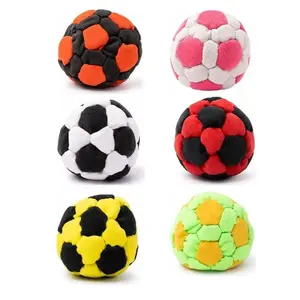 Soccer Hacky Sack Set, Plush Y2K Footbag Skill Toys for Kids & Adults, Soft Fleece Outdoor Fidget Game for Summer Camp, Beach Trips, Festival Fun & Party Activities