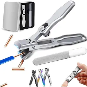 German Nail Clippers for Men, 2025 Upgraded Ultra Sharp Stainless Steel Nail Clippers for Thick Nails, The Luxurious Ultra Sharp Nail Clippers Set with Nail File for Seniors Men Women