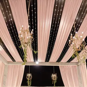 Blush Sheer Backdrop Drape – 5ftx32ft Wedding Arch & Ceiling Decor Panel, Wrinkle Free with Soft Shimmer