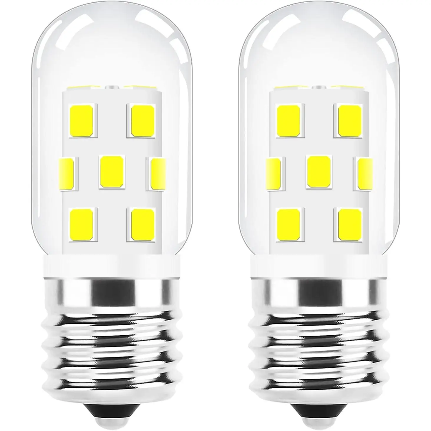 LED Microwave Light Bulb Over Stove Appliance 8206232A 40W Incandescent Equivalent, E17 LED Bulb Dimmable for Refrigerator, Range Hood, 3W 380LM Daylight White 6000K, T7 Intermediate Base, Pack of 2