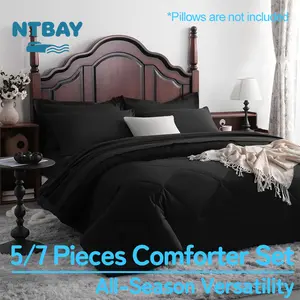 NTBAY 5/7 Piece Bed in a Bag – Soft Down Alternative Comforter Set with Sheets