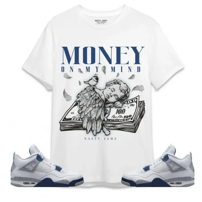 #   good graphic tees #   whitetrewhite teeBlack Money On My Mind Angel Unisex Graphic Tee - BlackWhite - Menswear, Top