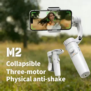 M2 Foldable 3-Axis Phone Gimbal Stabilizer - Face Tracking & Focus Wheel for iPhone/Android Vlogging & Photography