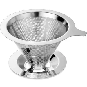 Reusable Pour Over Coffee Filter for Mason Jars, Fine Mesh Stainless Steel Rust-Proof Drip Filter – Perfect for Home Barista & Manual Brewing