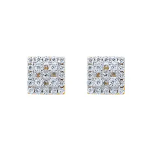 7mm Moissanite Cluster Earrings (Approx. 0.37 CT) – 925 Silver Screw Back
