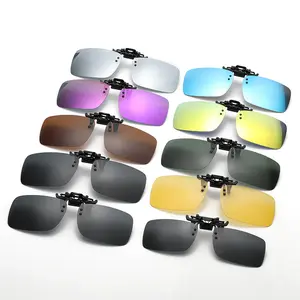 Polarized Clip-On Sunglasses for Prescription Glasses | UV Protection Anti-Glare Driving Shades for Men & Women