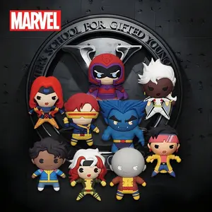 1PC Marvel Officially Licensed X-MEN 3D Foam Mystery Bag Clip Figural with Character Designs Classic Charm Accessories for Men & Women Portable Key Ring Keychain Surprise Collectibles Featuring Beast Jean Grey Cyclops and Jubilee