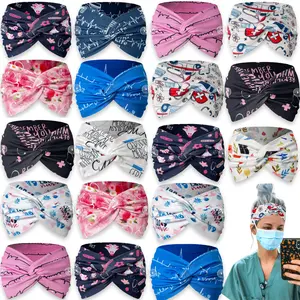 Women's 4-Piece Thin Printed Hair Accessory Kit - Anti-Strangling Cross-Button Hair Ties, Forehead Protection Masks, Wide Elastic Headbands for Women, Bandana Cap Headbands