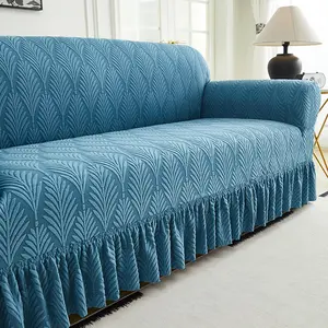 Elastic Jacquard Sofa Cover, Furniture Protector, Non-Slip, Fits 1-5 Seater Sofas, All Seasons Use, Easy Installation, Living Room Decor