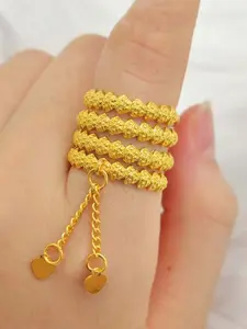 Women's Luxurious Ring, Floral Bamboo Design, Boho Style, Perfect for Festivals and Parties, All Seasons Wear