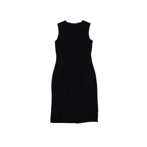 F Carriere - Black Sleeveless Wool Sheath Dress Sz 2