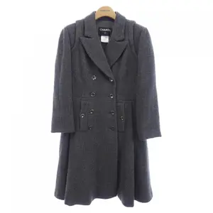 Pre-owned CHANEL Cashmere Small Leather Goods Blend Coat