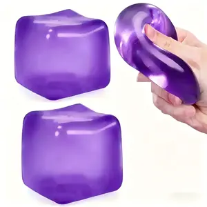 Slow Rebound Soft Gel Water Cubes Sensory Fidget Toy, Anxiety-Relieving, Cool Soothing Touch, Creative Party Gift for Home & Office Use, All-Age Suitable