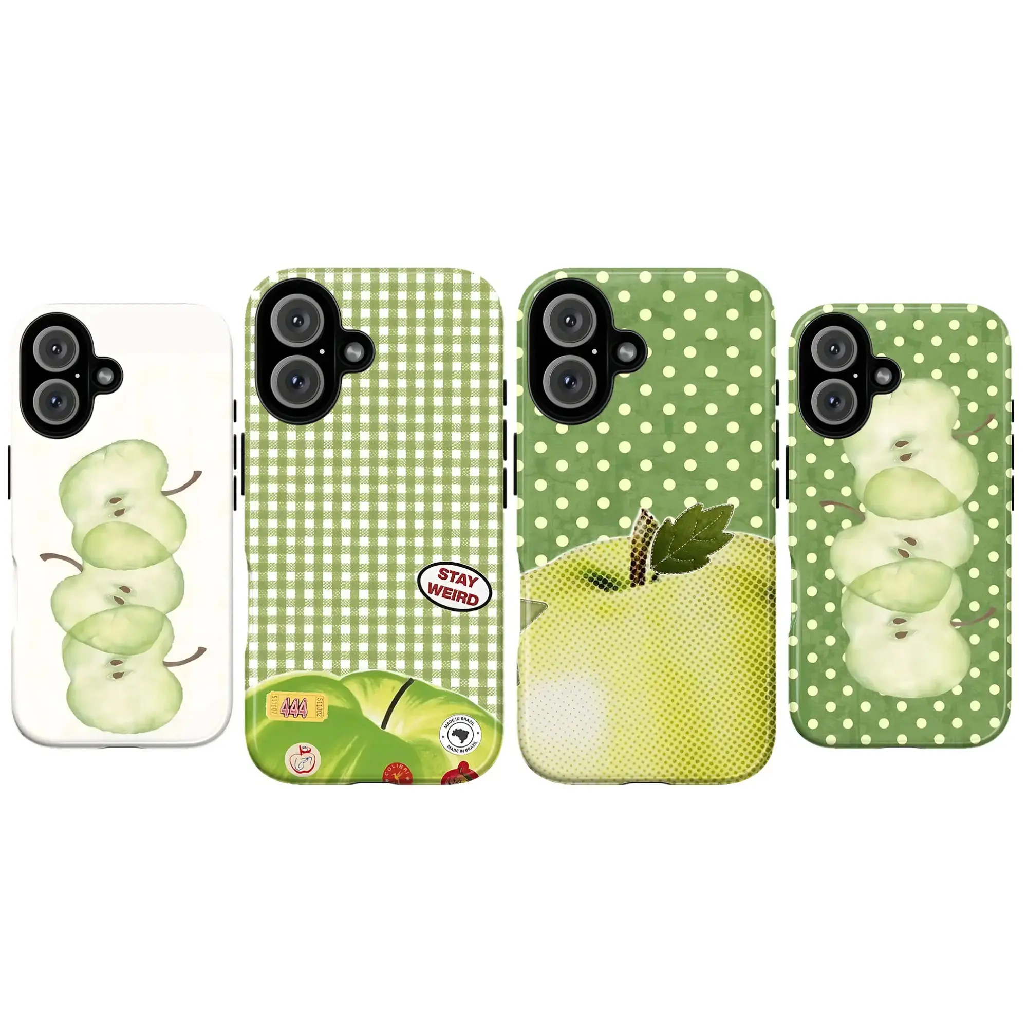 Green Apple Phone Case – Cute Fruit Aesthetic Apple Pattern Art Cover for Best Phone caseCompatible with iPhone 11-17 Max Pro, Galaxy S23-S26Plus Ultra FE,