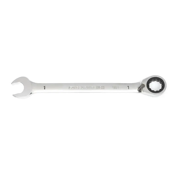 Gearwrench KD86653 1 in. 90-Tooth 12 Point Reversible Ratcheting Wrench, Full Polish Chrome