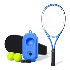 Portable Solo Tennis Trainer Rebound Ball Set with Racket & 2 Extra Balls – Beginner-Friendly Practice System for Home, Backyard & Outdoor Training