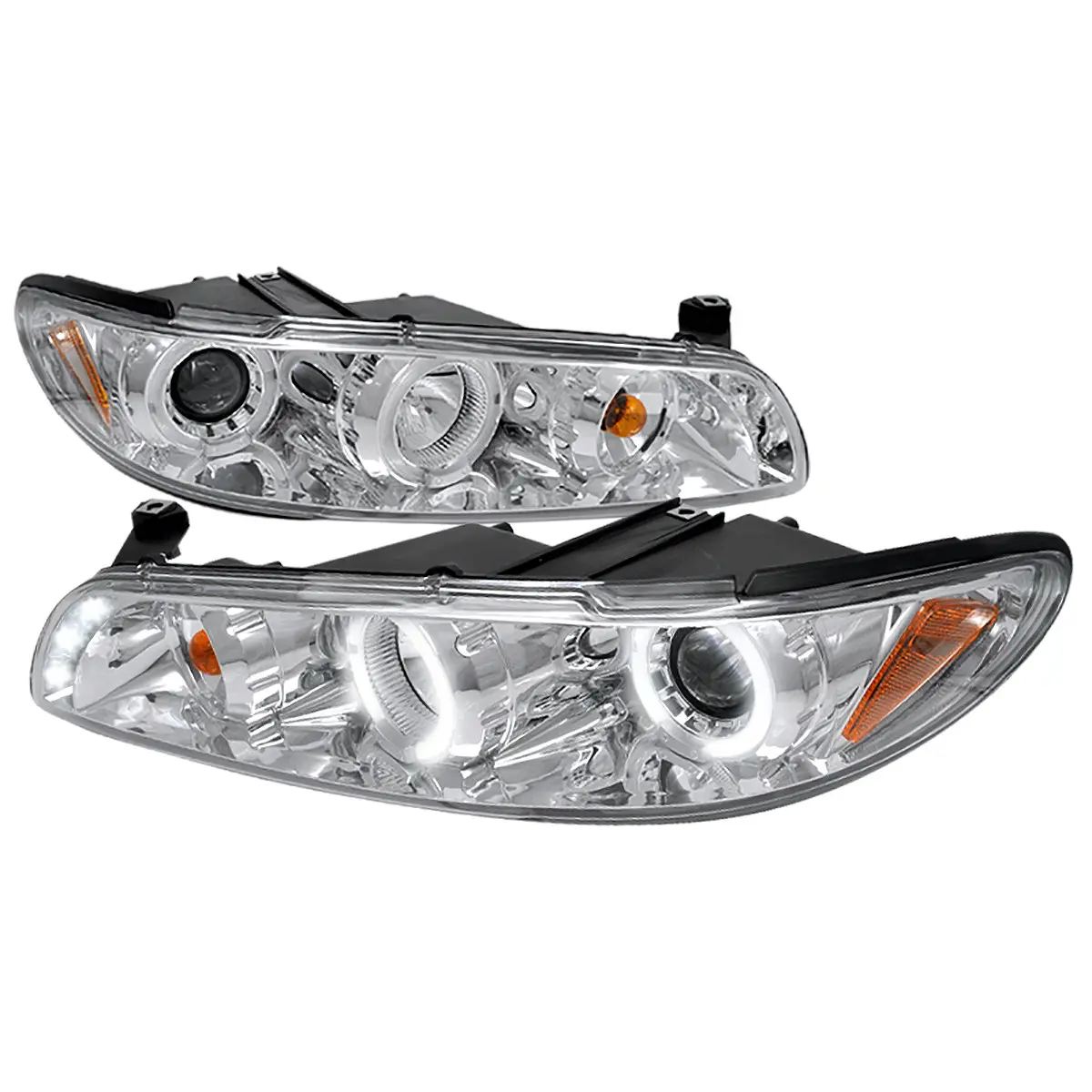1997-2003 Grand Prix Dual Halo Projector Headlights (Chrome Housing/Clear Lens)