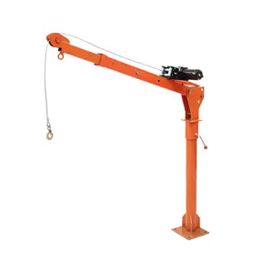 Electric Truck Crane, 1100 Lbs Capacity, Engine Hoist Crane, 360° Rotating Hitch-Mounted Boom with 3-Stage Adjustable Lifting (275/550/1100 Lbs) for Construction, Workshop, Factory
