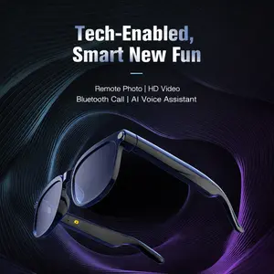 4K Smart Camera Glasses with 8MP Camera, 1080P HD Video Recording, Bluetooth Audio Sunglasses, Real-Time AI Translation, Voice Assistant, Touch Control, Wearable Camera Glasses for Travel & Daily Use