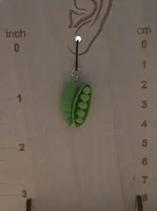 5 Peas in a pod Plastic dangly earrings