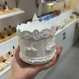 Rotating carousel aroma diffuser stone, cute and trendy gift for girls, suitable for birthdays and New Year's presents