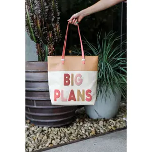 Tote (Cream/Tan) - Big Plans