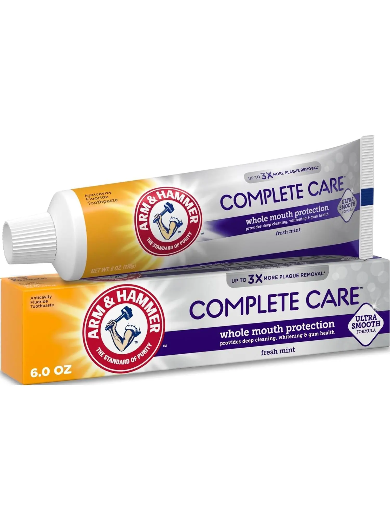 ARM & HAMMER Complete Care Toothpaste, Fresh Mint, 6.0 oz – 6 Ounce (Pack of 1)