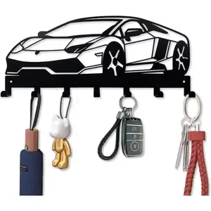 Car Design Wall Mounted Key Holder, 1 Count Metal Key Holder, Decorative Organizer for Car Keys, Wall-mounted Entryway Storage Rack, Shelves, Key Hook