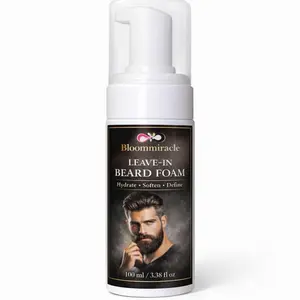 Beard Foam Blend Cleanser For Beard Mustache Conditioning & Softening, Cruelty-Free, No Water Rinse Required