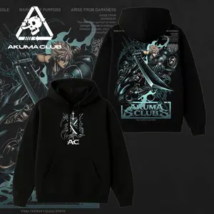 FF7 Cloud Strife Oversized Hoodie T-Shirt, FF7 Anime Graphic Tee, Vintage Gaming Shirt, Unisex Streetwear, Gamer Gift, Final Fantasy VII Merch